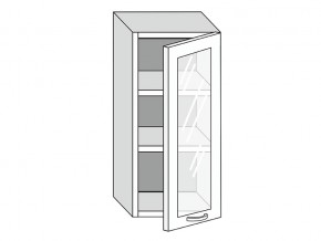 19.40.3 Шкаф настенный (h=913) на 400мм с 1-ой стекл. дверцей в Лянторе - lyantor.magazin-mebel74.ru | фото