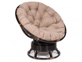 Кресло-качалка Papasan w 23/01 B с подушкой Antique brown, экошерсть Коричневый в Лянторе - lyantor.magazin-mebel74.ru | фото