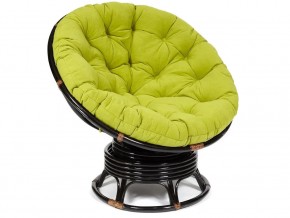 Кресло-качалка Papasan w 23/01 B с подушкой Antique brown, флок Олива в Лянторе - lyantor.magazin-mebel74.ru | фото