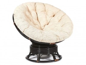 Кресло-качалка Papasan w 23/01 B с подушкой Antique brown, ткань Старт в Лянторе - lyantor.magazin-mebel74.ru | фото