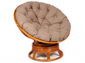 Кресло-качалка Papasan w 23/01 B с подушкой Cognac, экошерсть Коричневый в Лянторе - lyantor.magazin-mebel74.ru | фото