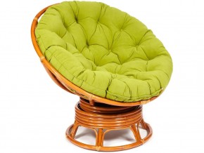 Кресло-качалка Papasan w 23/01 B с подушкой Cognac, флок Олива в Лянторе - lyantor.magazin-mebel74.ru | фото