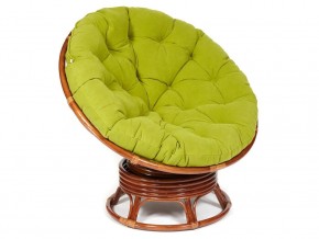 Кресло-качалка Papasan w 23/01 B с подушкой Pecan, флок Олива в Лянторе - lyantor.magazin-mebel74.ru | фото