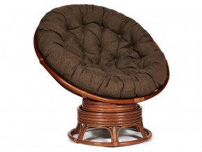 Кресло-качалка Papasan w 23/01 B с подушкой Pecan, ткань Коричневый в Лянторе - lyantor.magazin-mebel74.ru | фото