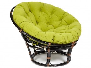 Кресло Papasan 23/01 W с подушкой Antique brown, флок Олива в Лянторе - lyantor.magazin-mebel74.ru | фото