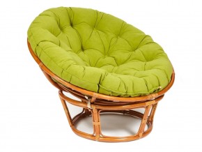 Кресло Papasan 23/01 W с подушкой Cognac, флок Олива в Лянторе - lyantor.magazin-mebel74.ru | фото