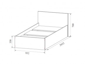 Кровать одинарная (Без матраца 0,9*2,0) в Лянторе - lyantor.magazin-mebel74.ru | фото