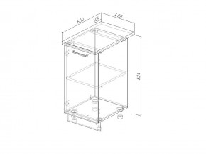 Н 40 Модуль нижний Без Столешницы МН 40 в Лянторе - lyantor.magazin-mebel74.ru | фото