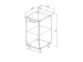 Н 40 Модуль нижний Без Столешницы МН 40 в Лянторе - lyantor.magazin-mebel74.ru | фото