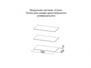 Полки для шкафа двухстворчатого универсального в Лянторе - lyantor.magazin-mebel74.ru | фото