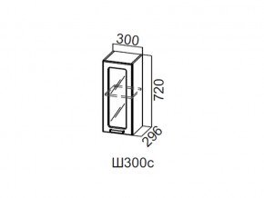 Ш300с/720 Шкаф навесной 300/720 (со стеклом) в Лянторе - lyantor.magazin-mebel74.ru | фото