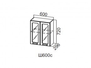 Ш600с/720 Шкаф навесной 600/720 (со стеклом) в Лянторе - lyantor.magazin-mebel74.ru | фото