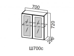 Ш700с/720 Шкаф навесной 700/720 (со стеклом) в Лянторе - lyantor.magazin-mebel74.ru | фото