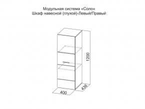 Шкаф навесной (глухой) Левый в Лянторе - lyantor.magazin-mebel74.ru | фото