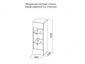 Шкаф навесной (со стеклом) в Лянторе - lyantor.magazin-mebel74.ru | фото